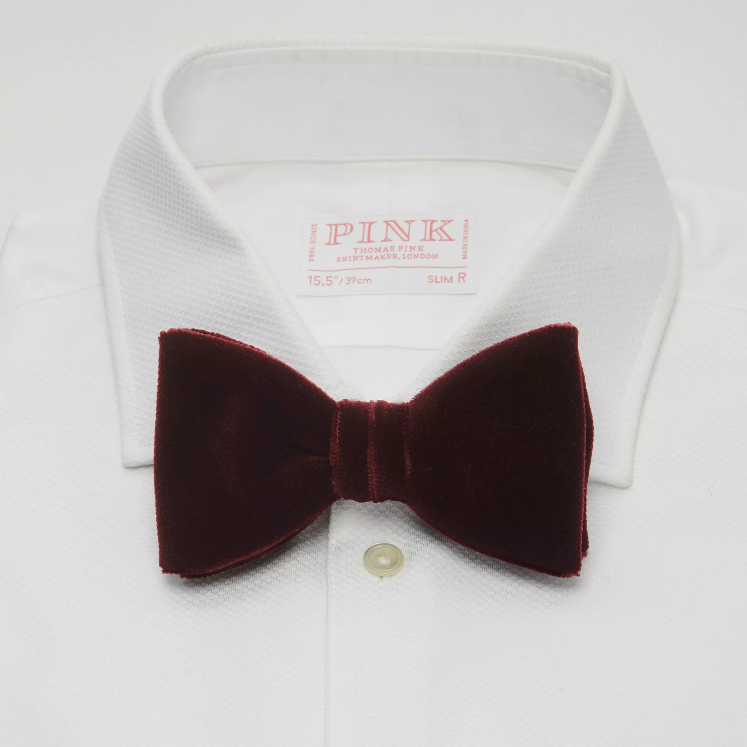 Burgundy Red Velvet Pre-Tied Bow Tie