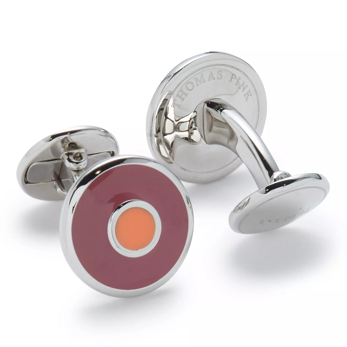 Purple & Pink Enamel Bullseye Cufflinks