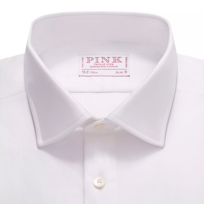 White Slim Fit Royal Twill Formal Shirt