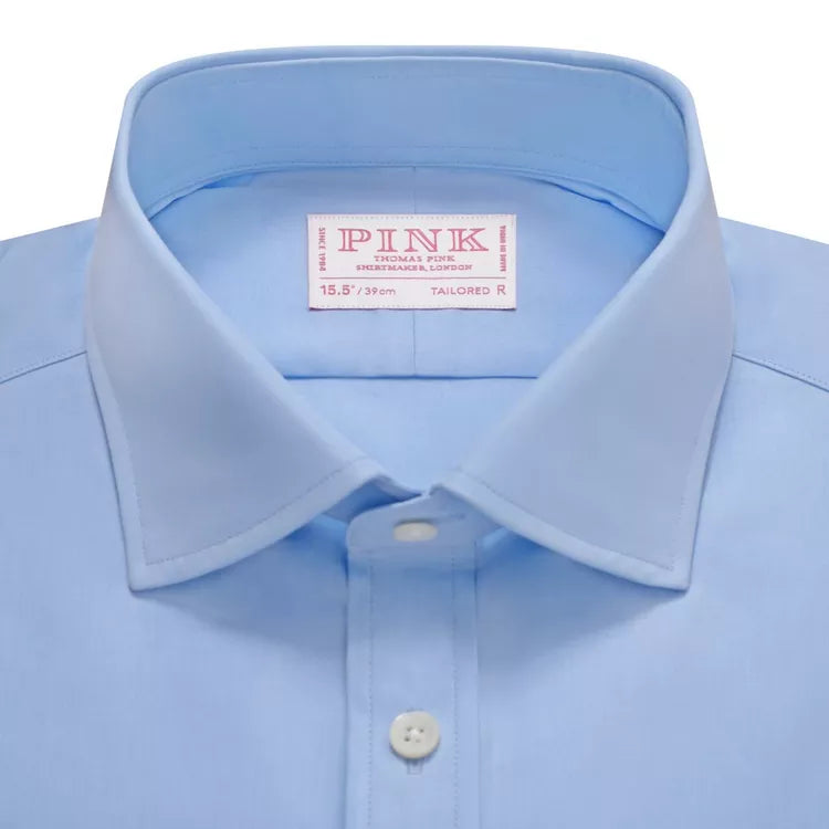 Pale Blue Classic Fit Double Cuff Ramses Poplin Formal Shirt