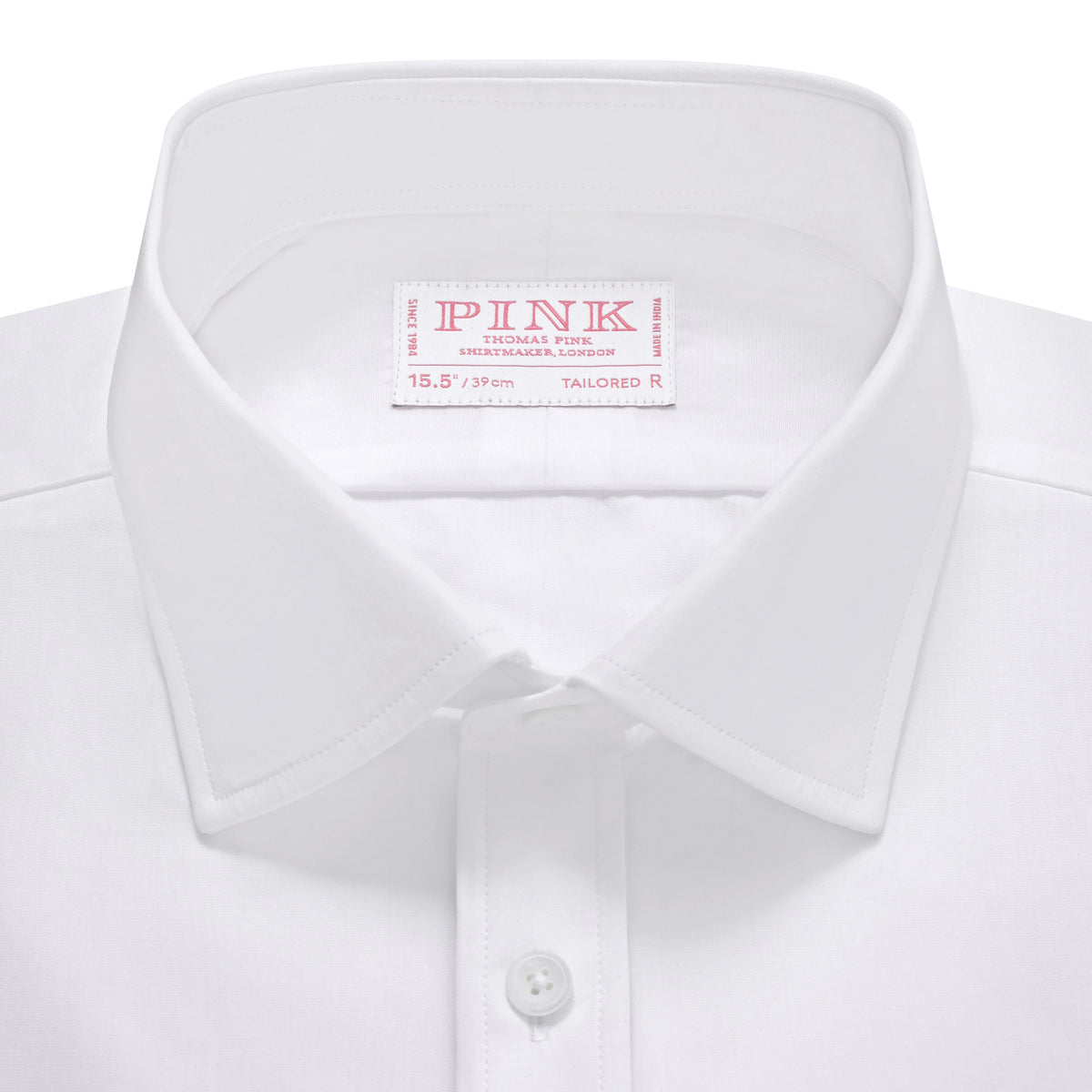 White Classic Fit Double Cuff Ramses Poplin Formal Shirt