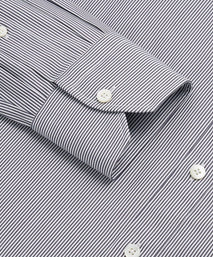 Navy & White Classic Fit Supraluxe Fine Bengal Formal Shirt