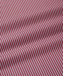 Red & White Tailored Fit End on End Stripe Formal Shirt
