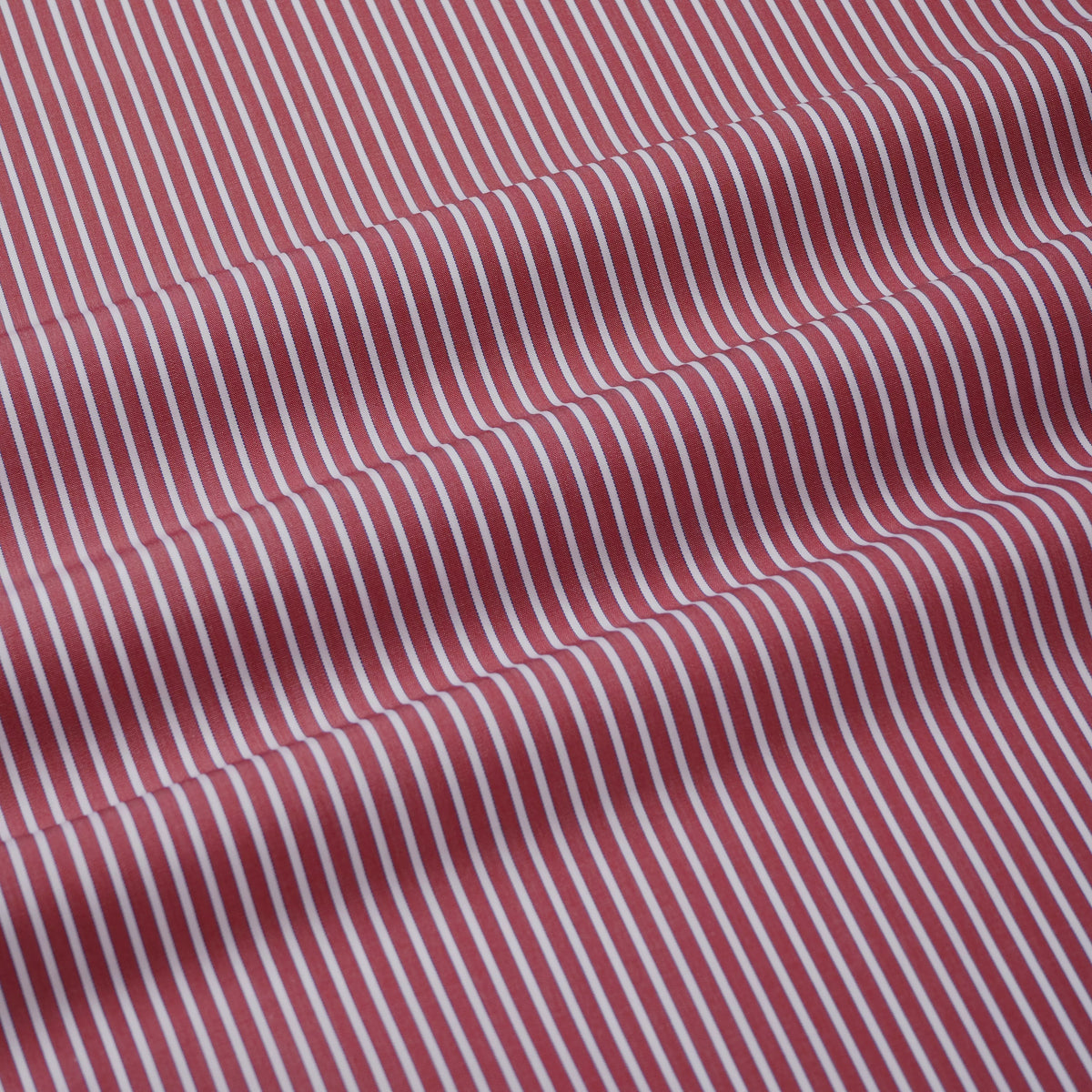 Red & White Tailored Fit End on End Stripe Formal Shirt