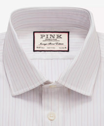 Multi & White Tailored Fit Fine City Multi Stripe Formal Shirt
