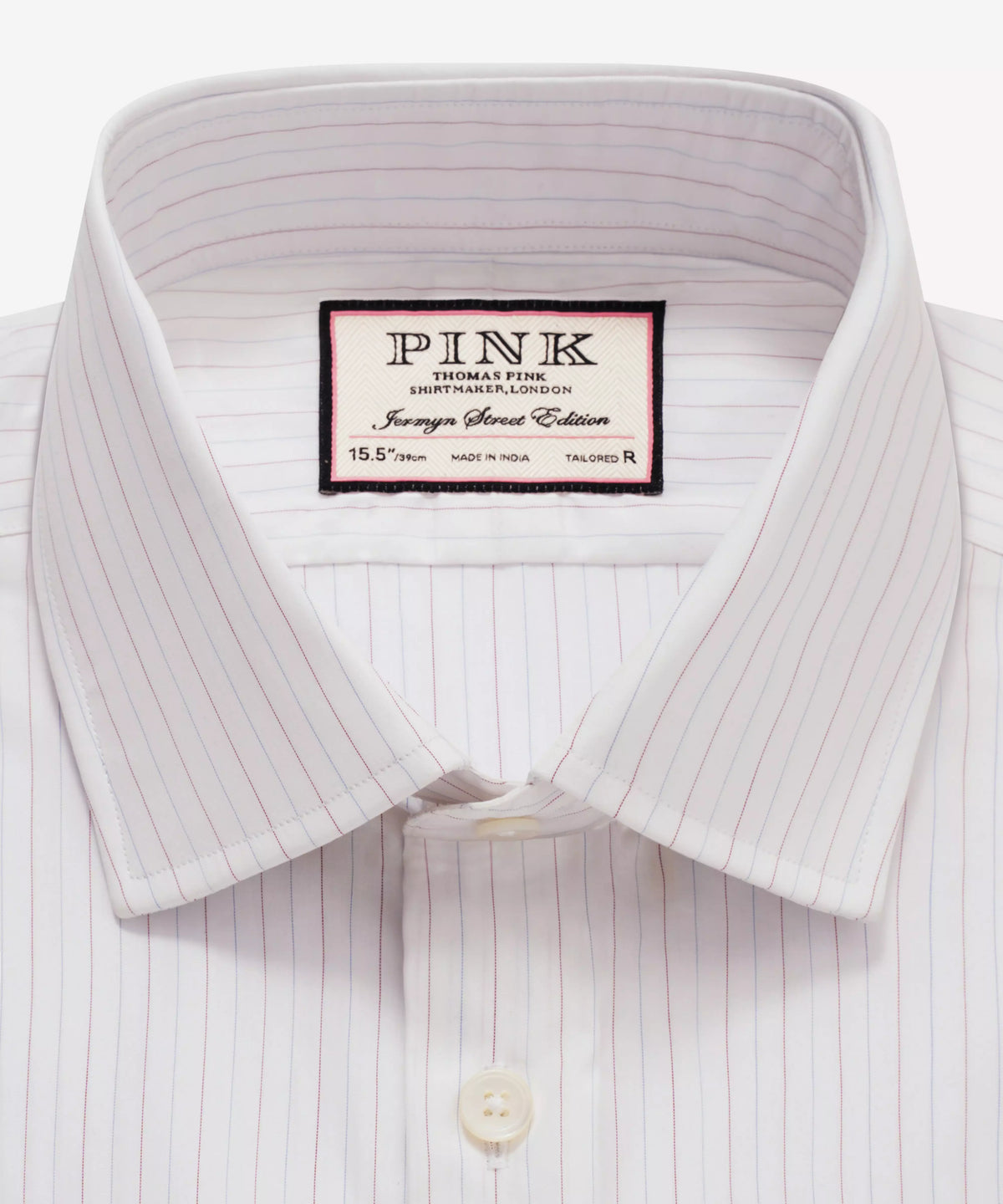 Multi & White Tailored Fit Fine City Multi Stripe Formal Shirt