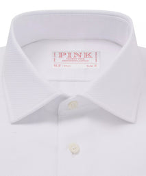 White Slim Fit Double Cuff Marcella Twill Evening Shirt