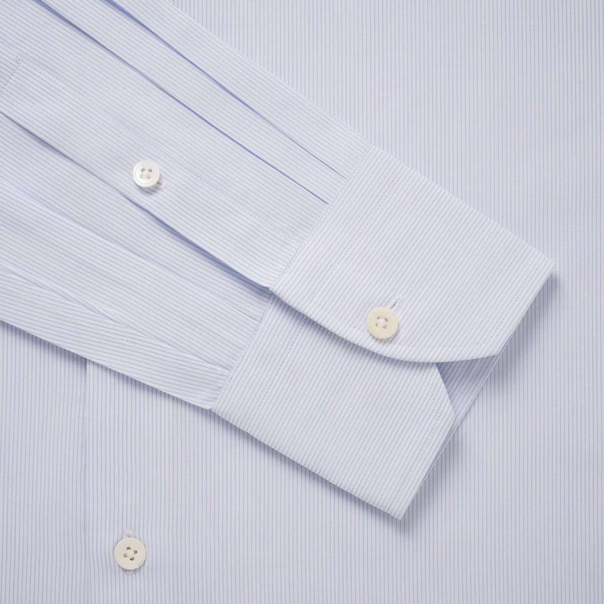 Pale Blue & White Slim Fit Pin Stripe Formal Shirt