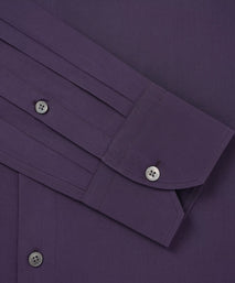 Plum Slim Fit Solid Cotton Poplin Formal Shirt